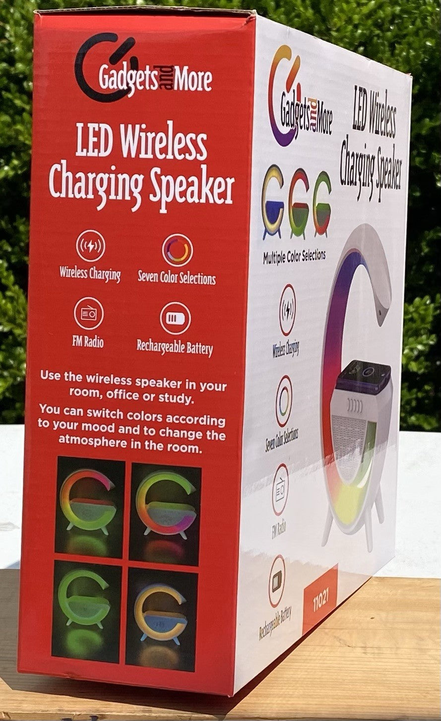 LED Wireless Charging Speaker Seven Color Selections, FM Radio