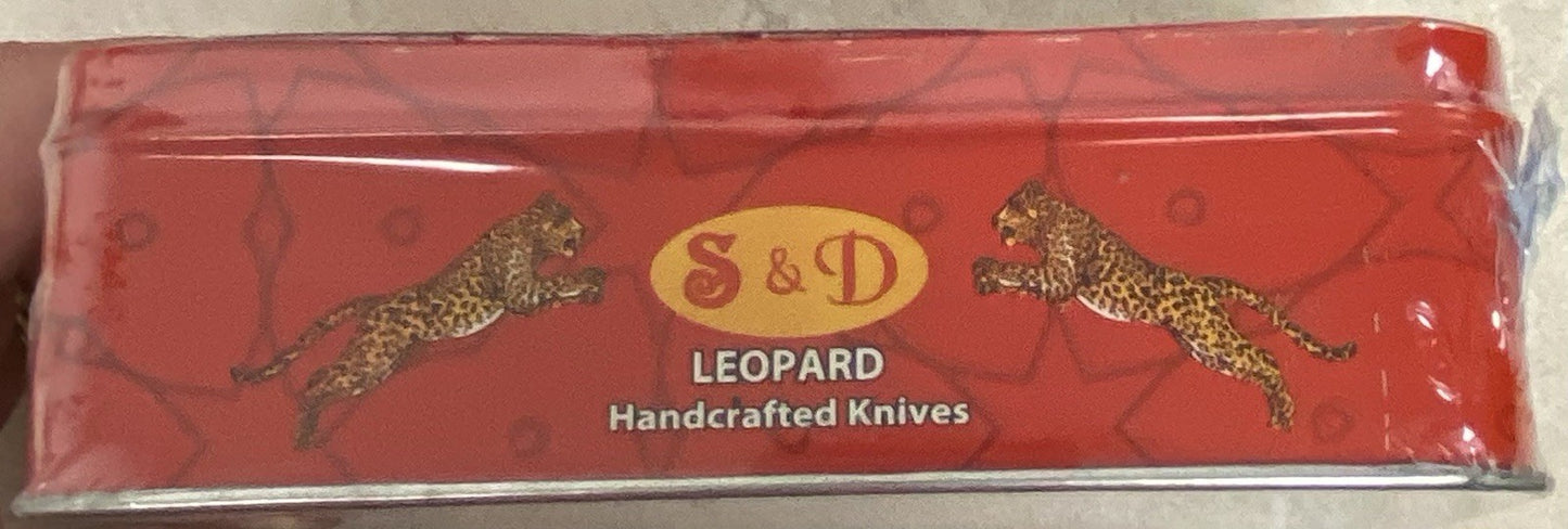 Brand New S&D Leopard Handcrafted Knives Gift Set 2 Pc Knife Set
