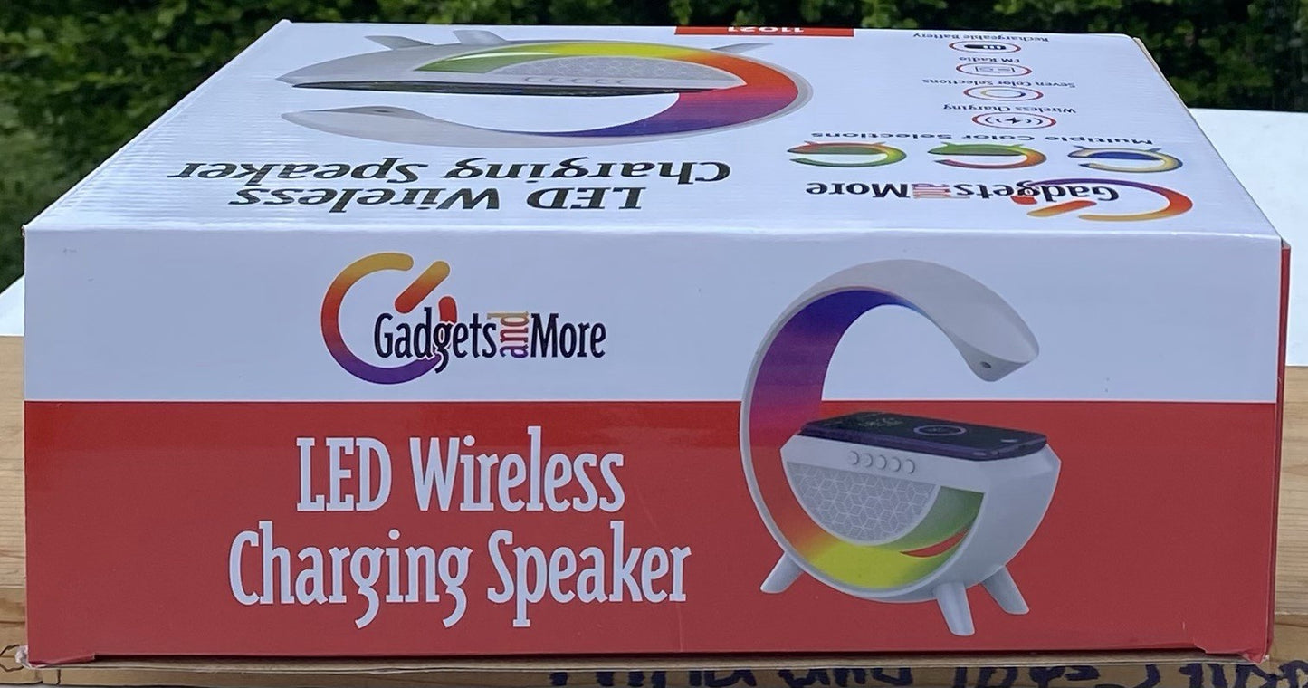 LED Wireless Charging Speaker Seven Color Selections, FM Radio