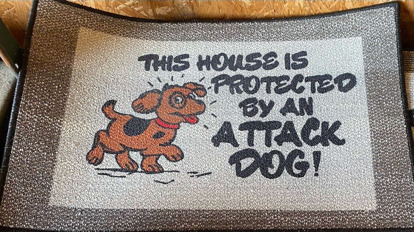 This House is Being Protected by a GUARD DOG Door Mat Indoor/Outdoor Garage NEW