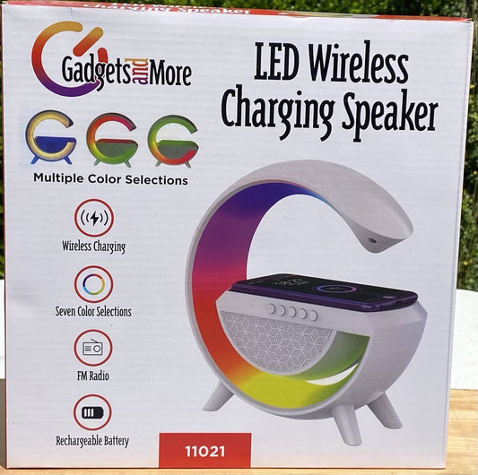 LED Wireless Charging Speaker Seven Color Selections, FM Radio