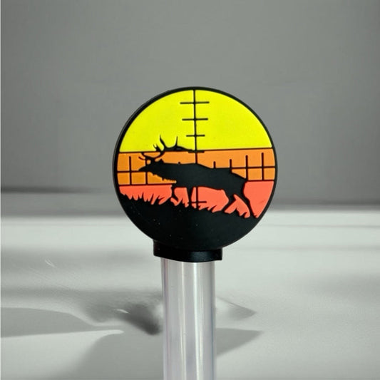 HUNTING LOVE Straw Toppers Reusable Plastic Straw Cute Protector Replacement NEW