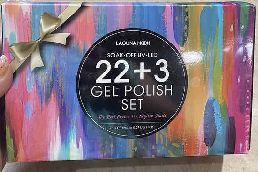 NEW In the Box LAGOONA MOON GEL POLISH Soak-Off UV-LED 22+3 NEW STILL WRAPPED
