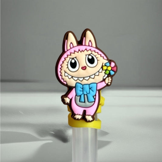 Cutie Bubu Straw Toppers Reusable Plastic  Cute Protector Replacement Straw NEW