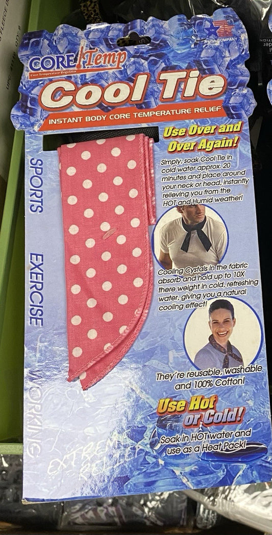PINK or BLUE polkadot Cooling Neck Wraps Neck for Men/Women CORE TEMPERATURE NEW