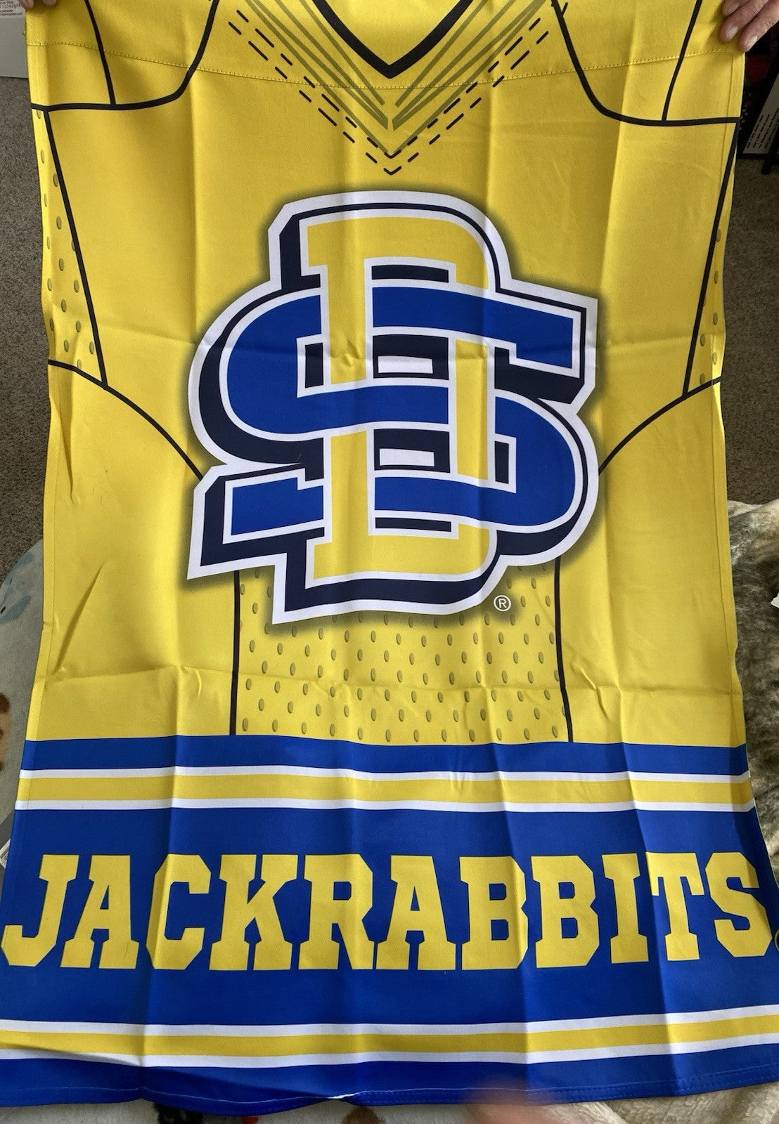 TWO SIDED South Dakota State Jackrabbits YARD Flag Garden 22x44 JACK RABBITS