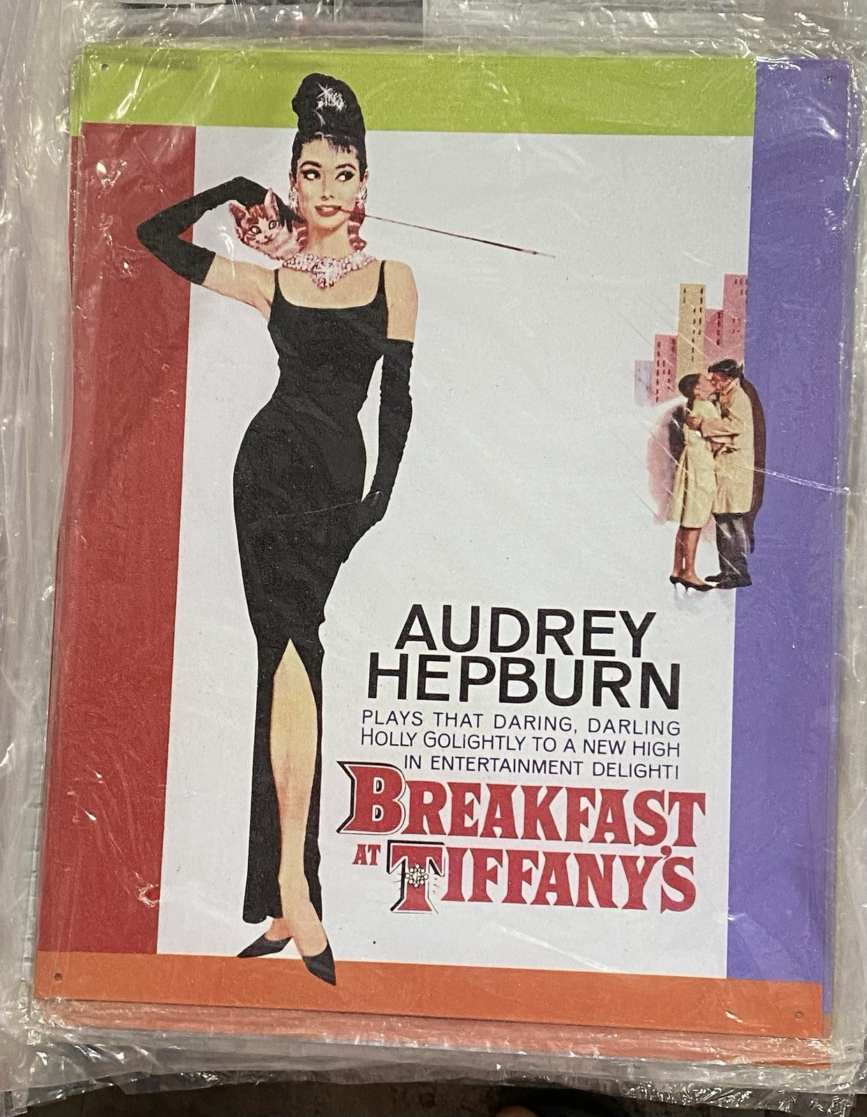 "Breakfast at Tiffany's" Motion Picture Metal Sign 11 x 17 Audrey Hepburn NEW