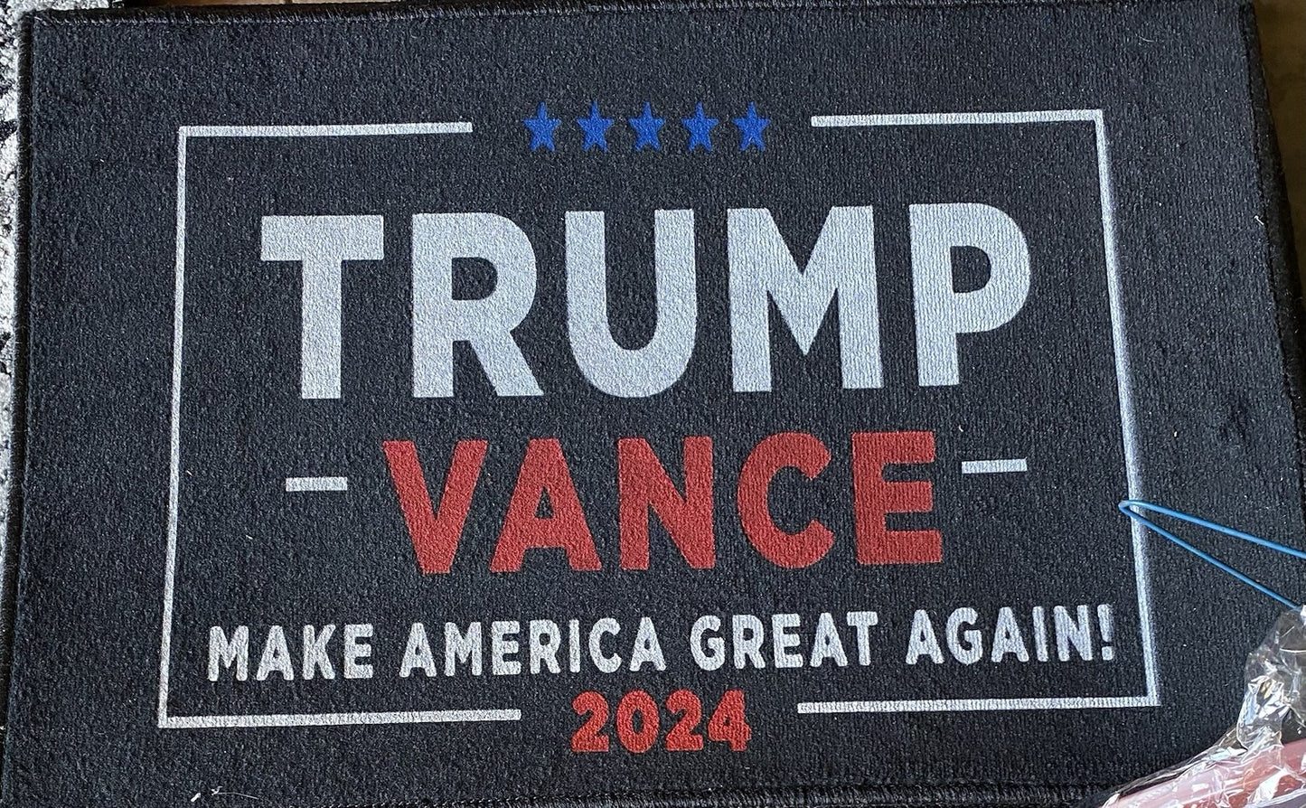 TRUMP VANCE  Make America Great Again Door Mat  Indoor/Outdoor Garage DecorNEW