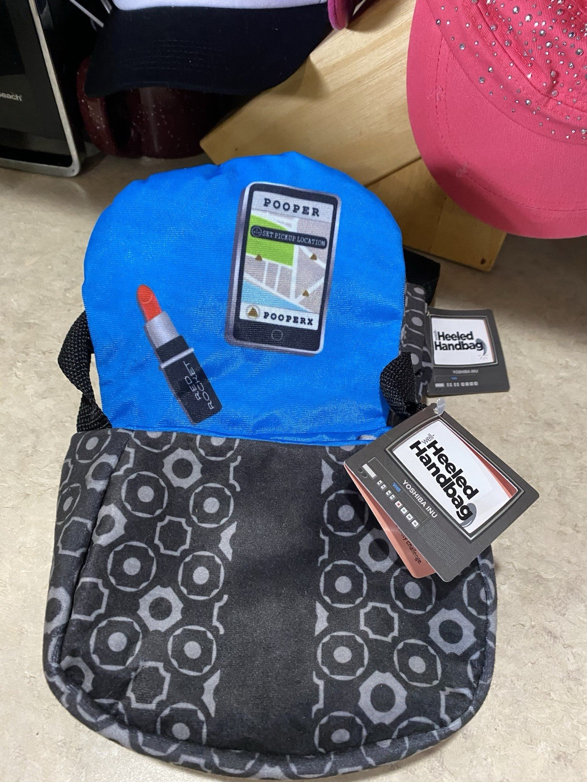 Bark Box Handbag Plush Crinkle & 2 Squeakers Dog Toy Small Medium 7"X5" Purse