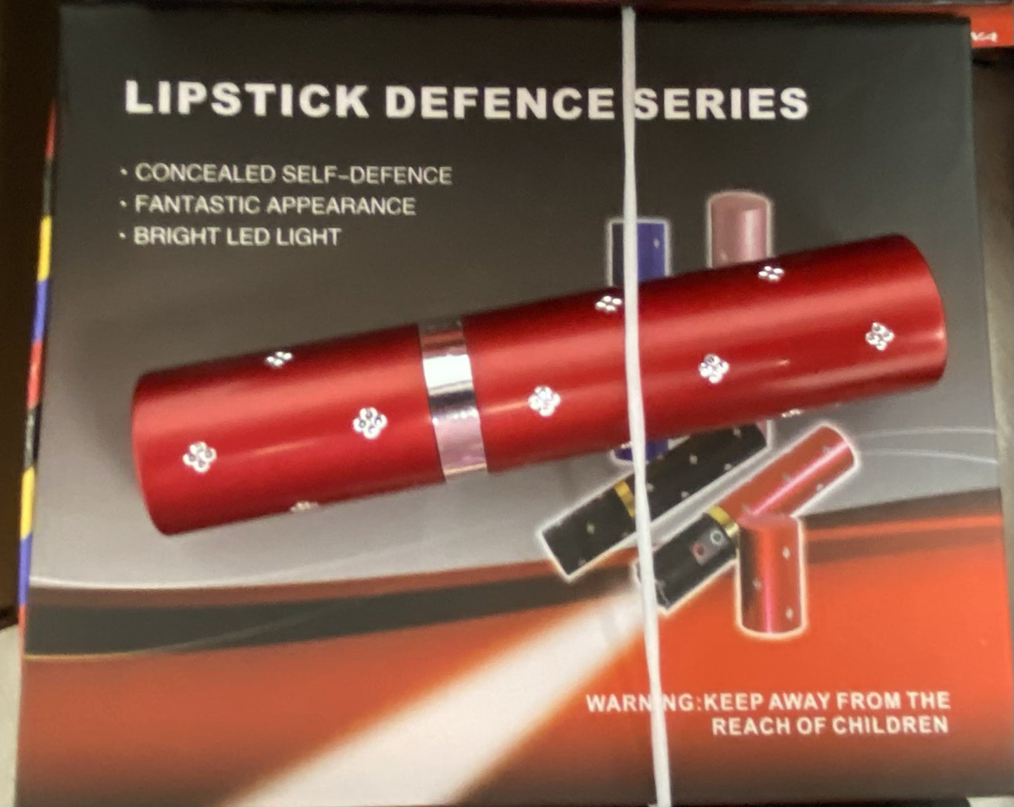 Flashlight Lipstick Stun Gun RED Women Self Defense Bright LED NEW