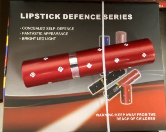 Flashlight Lipstick Stun Gun RED Women Self Defense Bright LED NEW