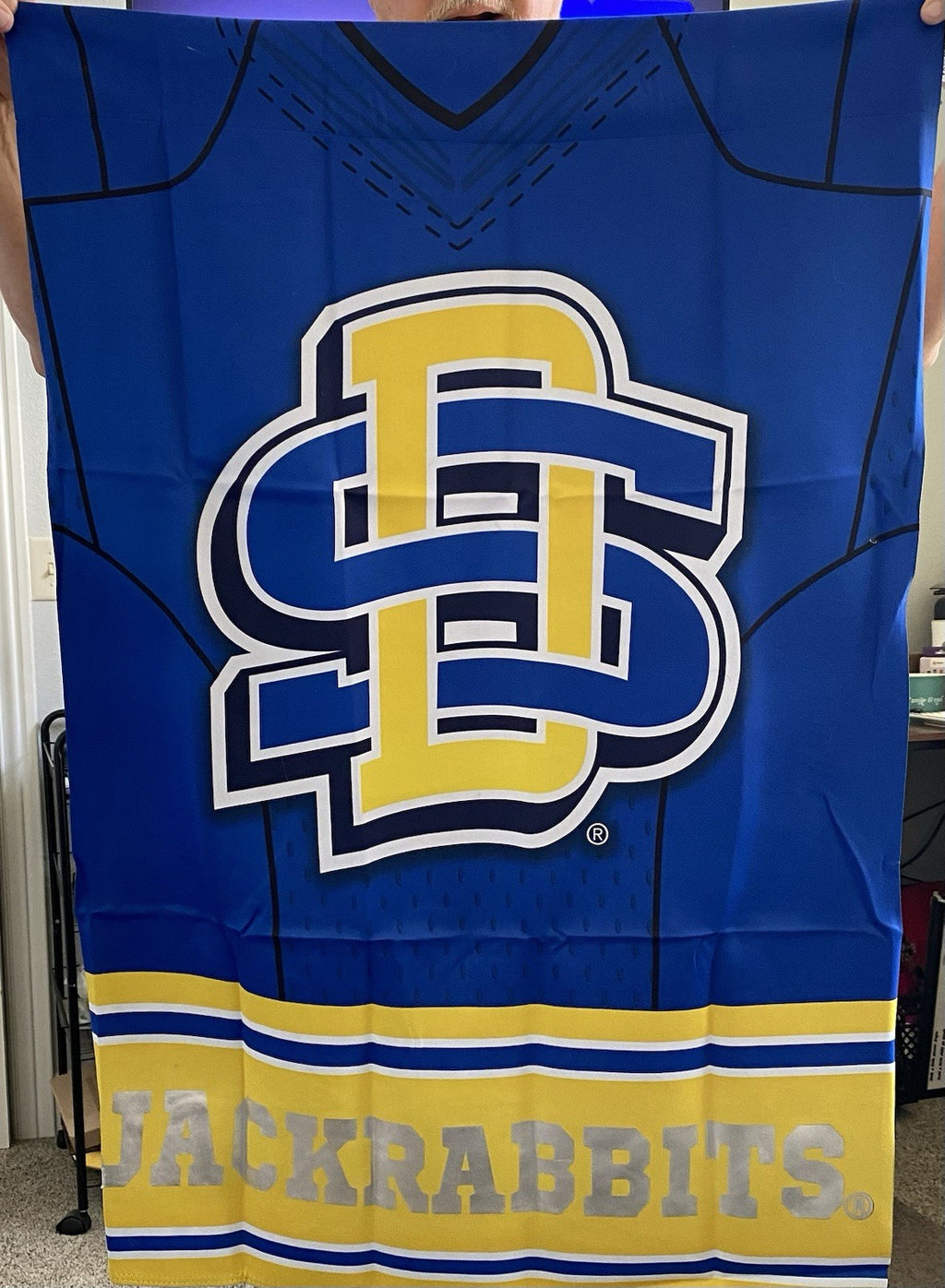 TWO SIDED South Dakota State Jackrabbits YARD Flag Garden 22x44 JACK RABBITS