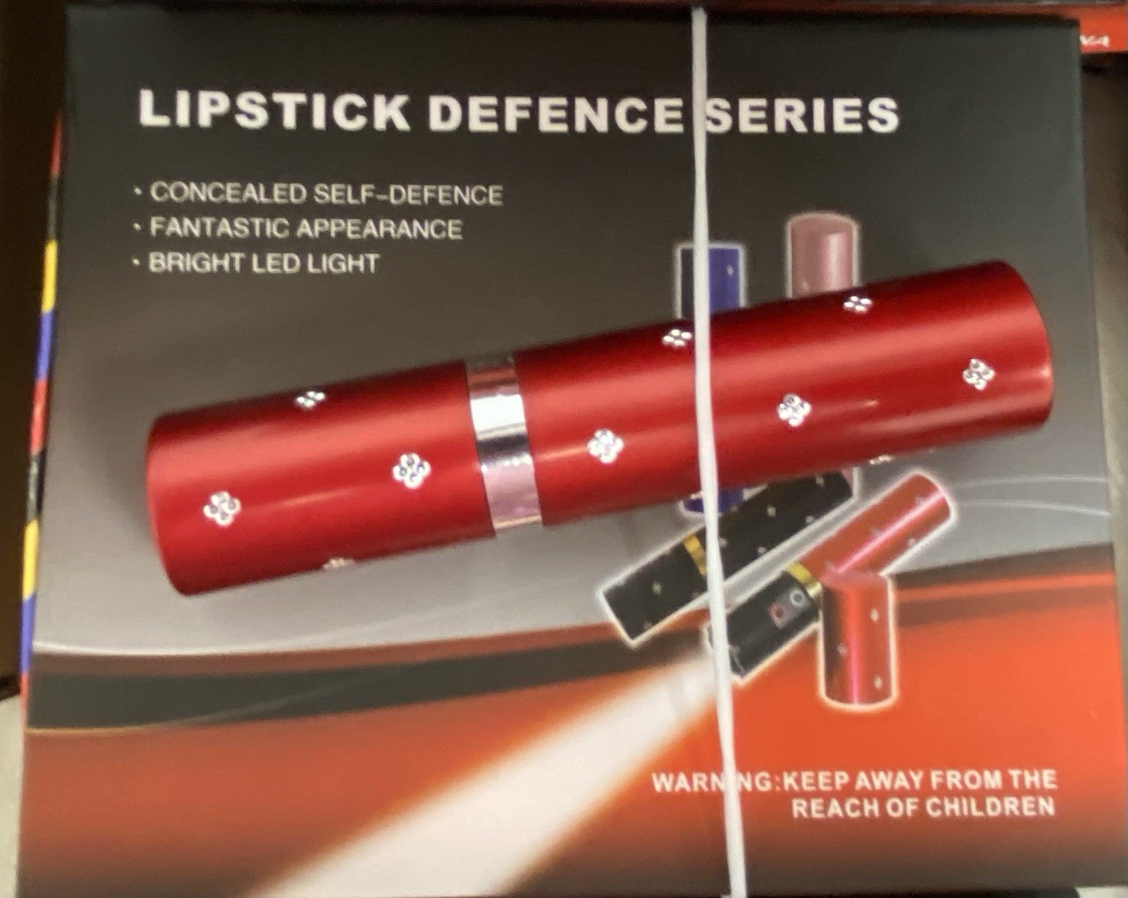 Flashlight Lipstick Stun Gun RED Women Self Defense Bright LED NEW