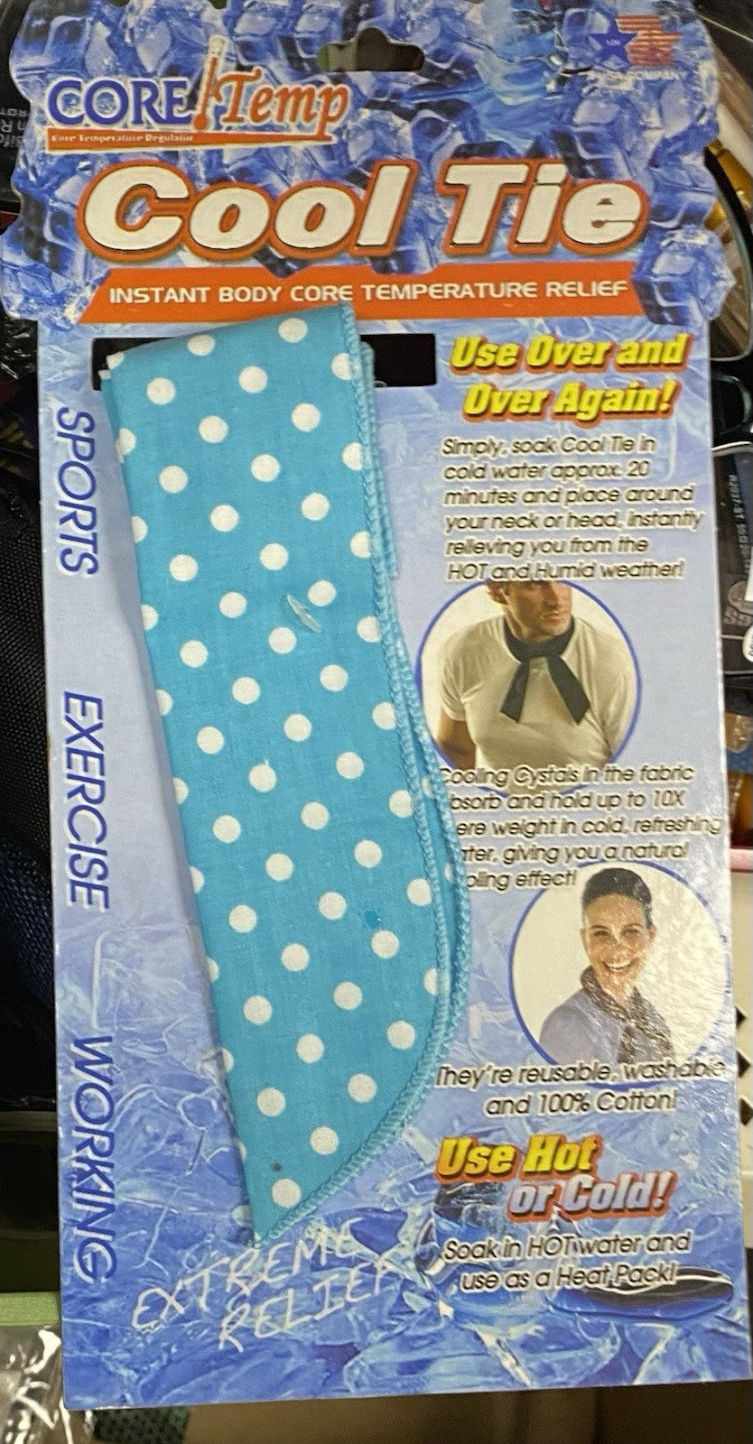 PINK or BLUE polkadot Cooling Neck Wraps Neck for Men/Women CORE TEMPERATURE NEW