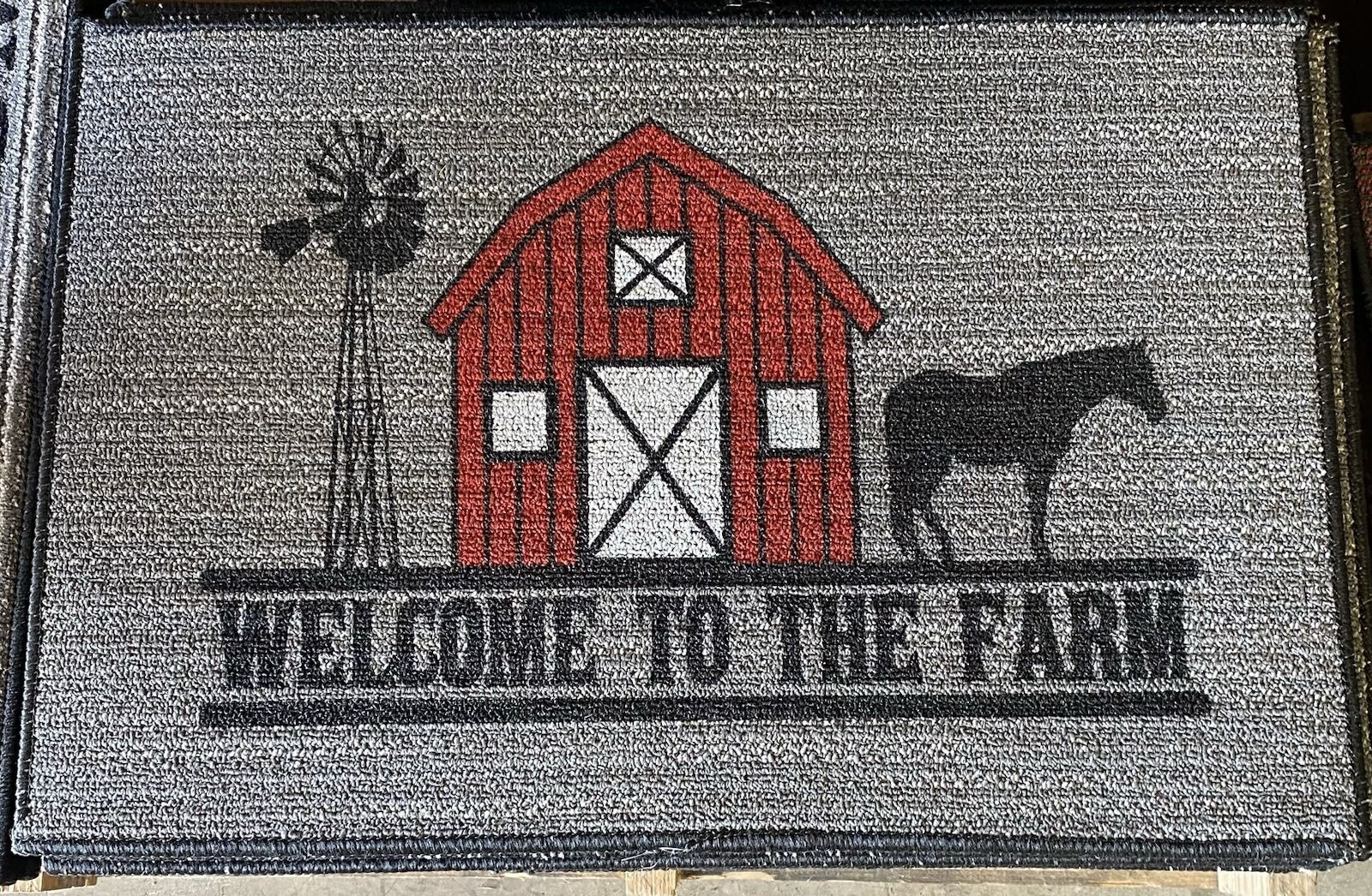 "WELCOME TO THE FARM" Door Mat  Indoor/Outdoor Garage Man Cave NEW