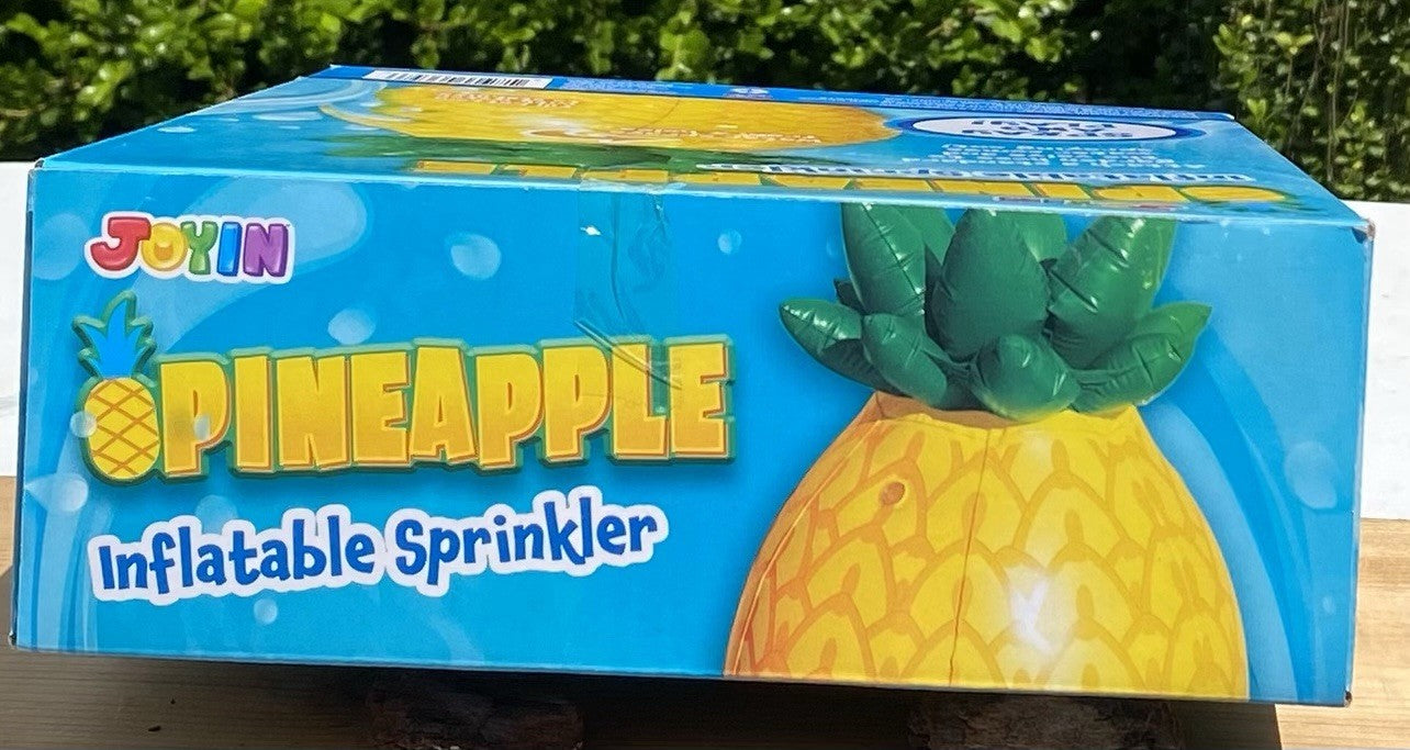 Inflatable Tropical Pineapple Sprinkler 35"  Pool Toys Summer Play Fun Yard NIB