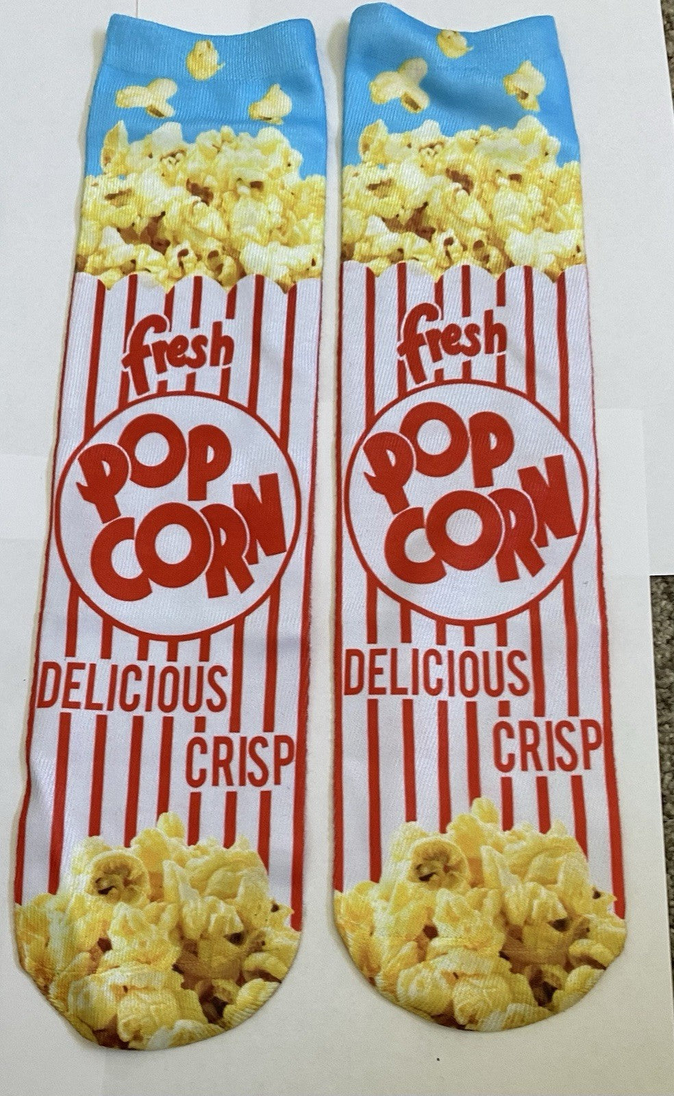 Popcorn Dress Socks Novelty Funny