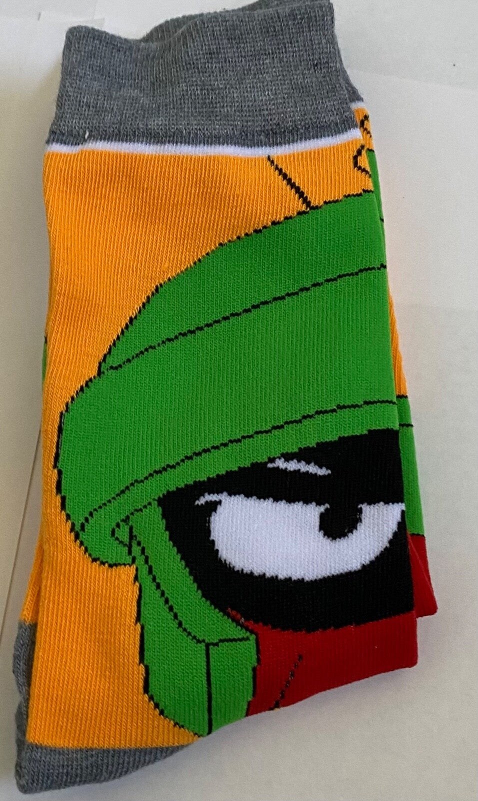 New Looney Toons Marvin the Martian Funny Cartoon Crazy Novelty Crew socks