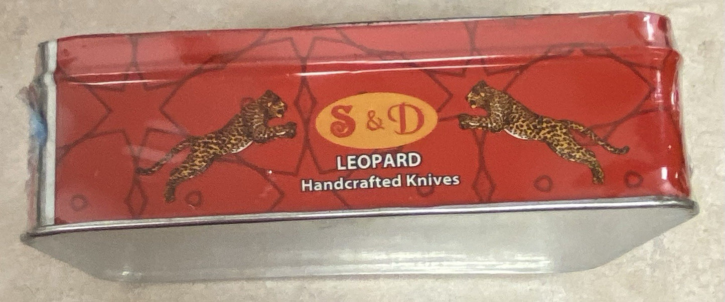 Brand New S&D Leopard Handcrafted Knives Gift Set 2 Pc Knife Set