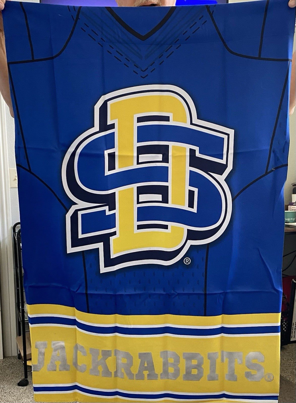 TWO SIDED South Dakota State Jackrabbits YARD Flag Garden 22x44 JACK RABBITS