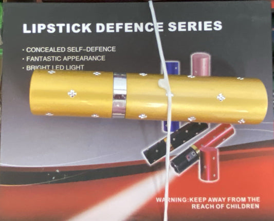 Flashlight Lipstick Stun Gun Yellow Women Self Defense Bright LED NEW