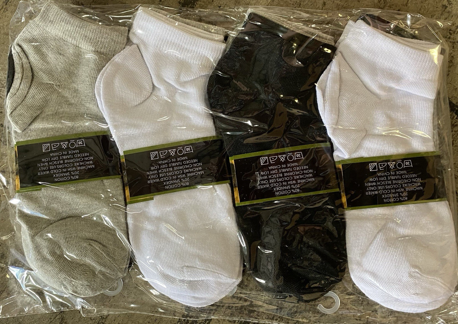12 Pairs Womens Assorted Style Athletic Low Cut Ankle Socks Cotton Size 9-11 NEW