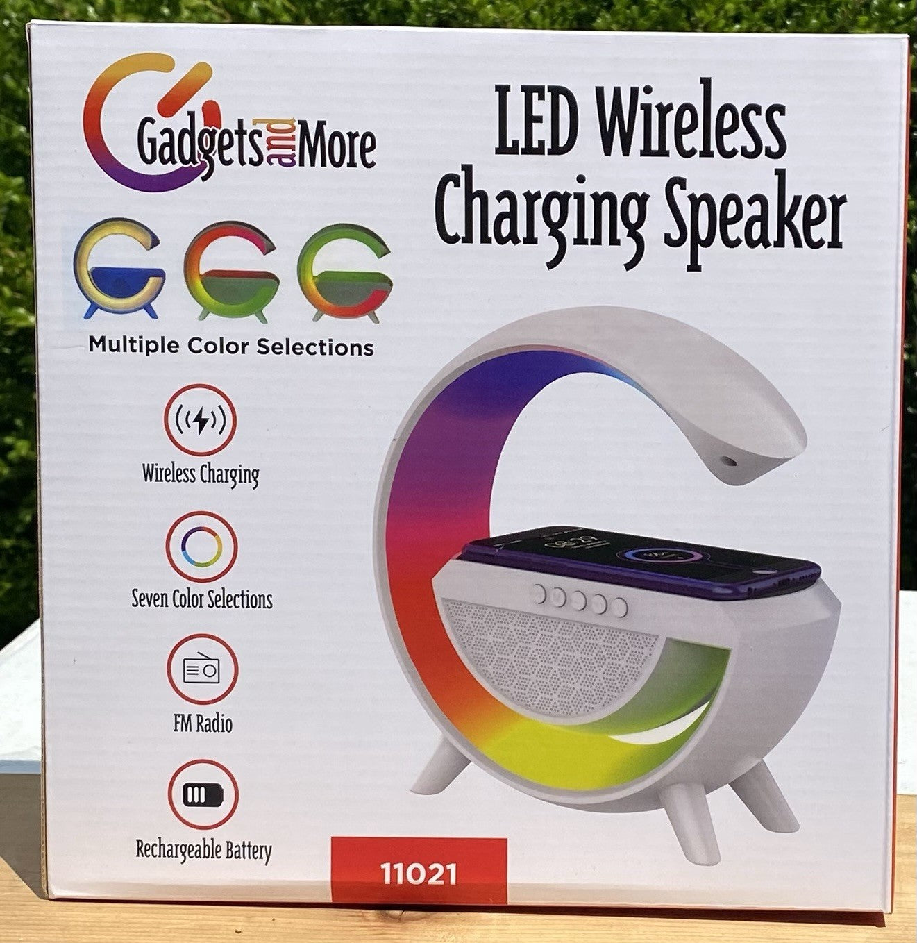 LED Wireless Charging Speaker Seven Color Selections, FM Radio